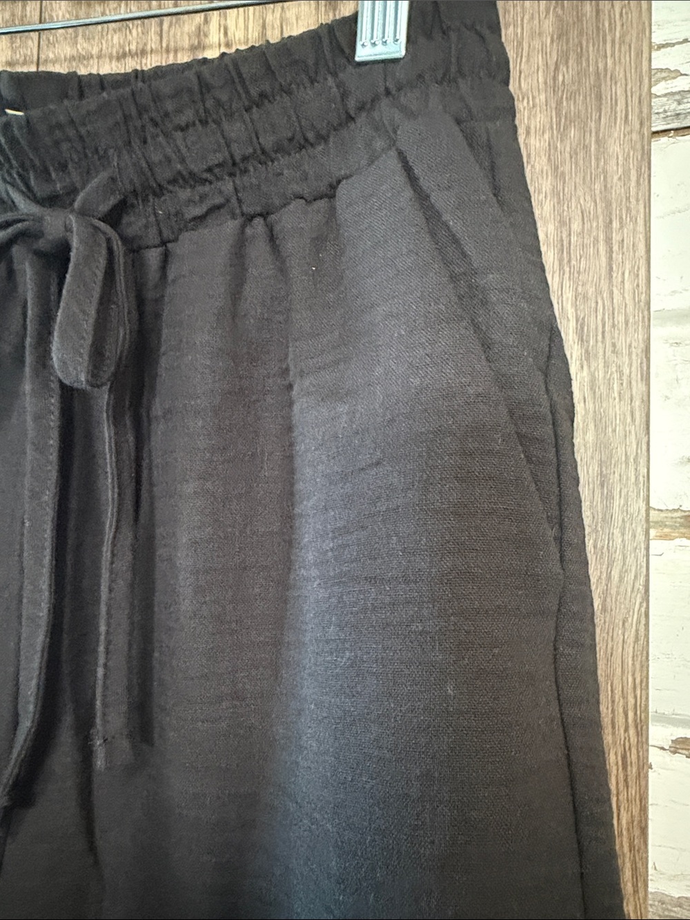 Zenana Outfitters Black Drawstring Wide-Leg Joggers - Picture 3 of 8